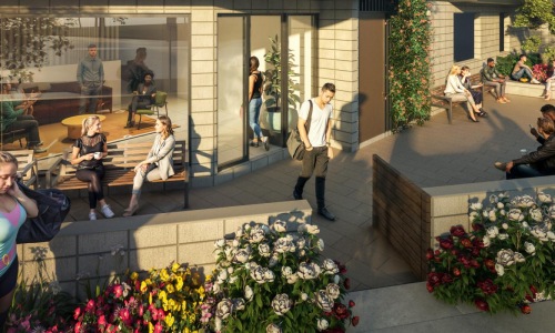 Find your perfect fit at Porter Mar Vista a group of people walking around a building